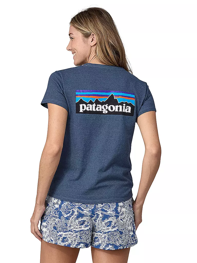 PATAGONIA | Damen T-Shirt P-6 Logo Responsibili | Azul