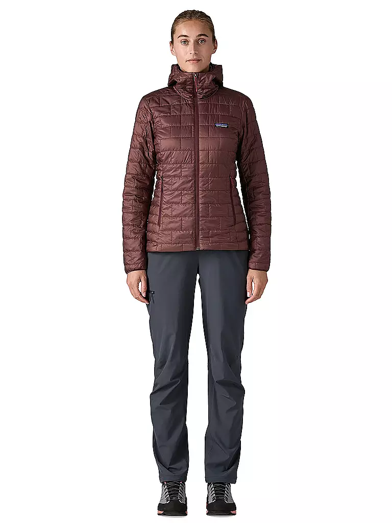 PATAGONIA | Isojacke Nano Puff Hoodie para mujer | Rojo oscuro