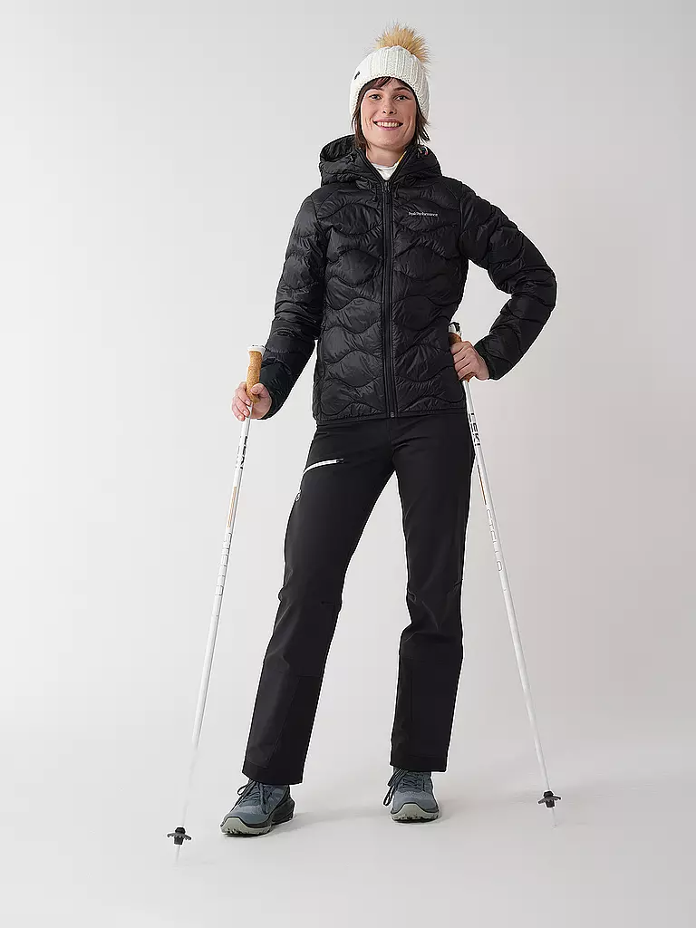 PEAK PERFORMANCE | Chaqueta de plumón con capucha para mujer Helium Down | Negro