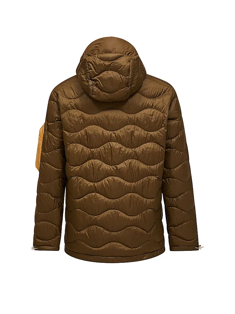 PEAK PERFORMANCE | Chaqueta de plumón para hombre Helium Utility con capucha | Marrón claro