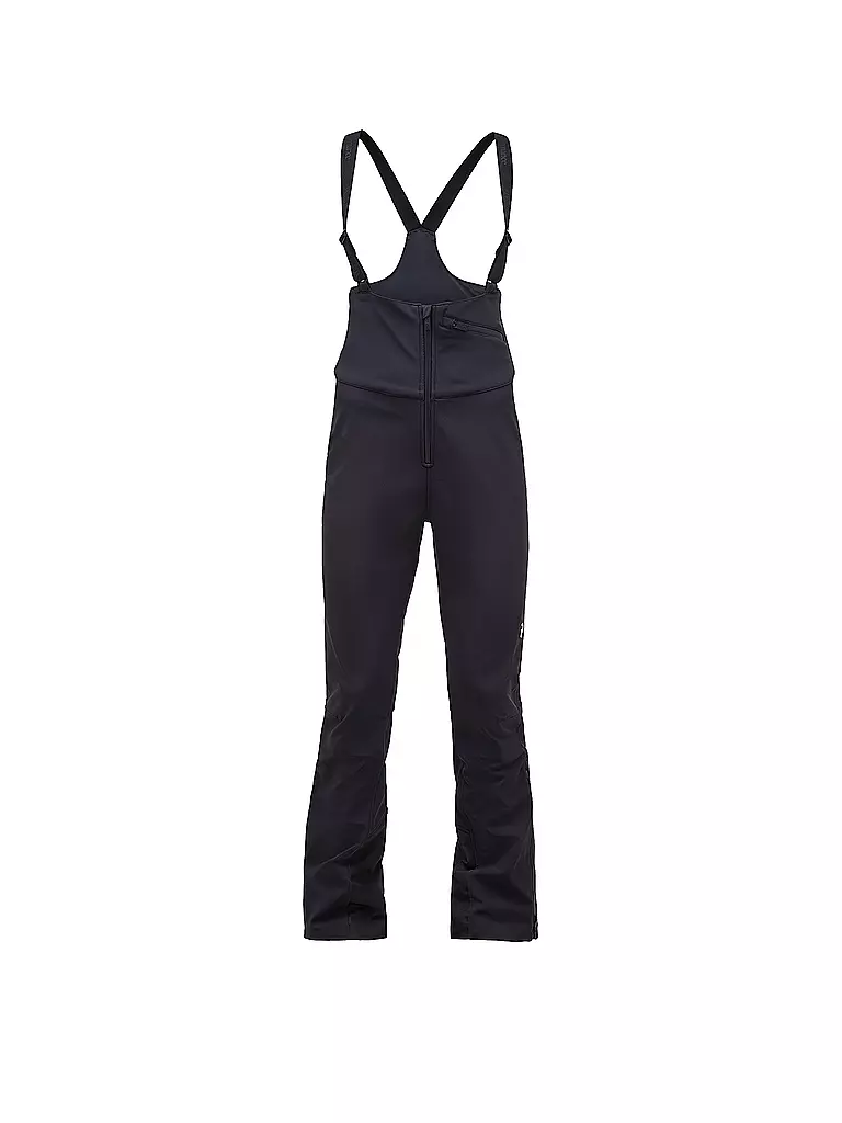 PEAK PERFORMANCE | Pantalón de esquí Softshell Stretch con peto para mujer | Negro