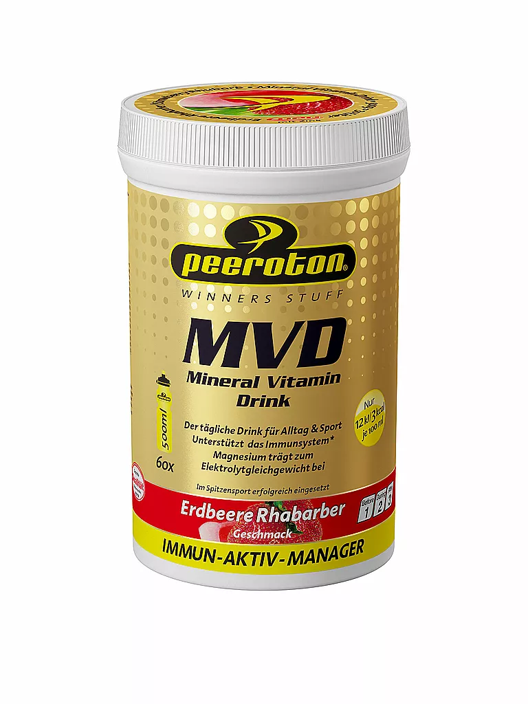 PEEROTON | Bebida en polvo MVD Fresa/Ruibarbo 300g | Multicolor