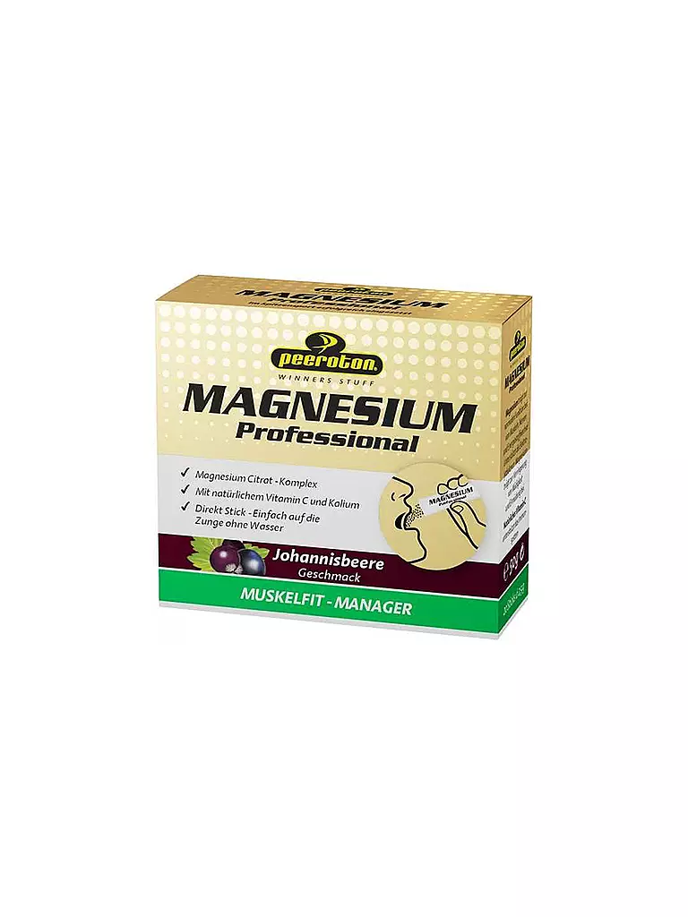 PEEROTON | Magnesium Professional Schwarze Johannisbeere 20 Sticks á 2,5g | Multicolor