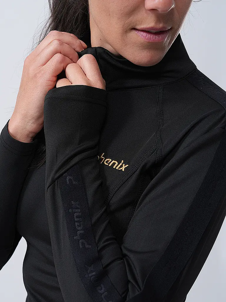 PHENIX | Camiseta interior con cremallera para mujer | Negro