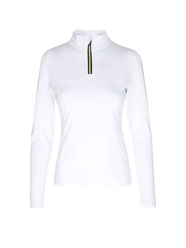PHENIX | Camiseta interior con cremallera y detalles dorados para mujer | Blanco