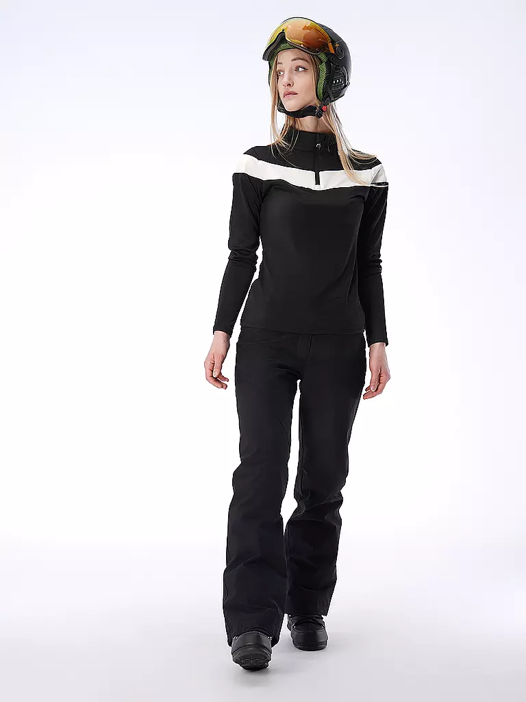 PHENIX | Damen Unterzieh Zipshirt Space Hunter | Negro