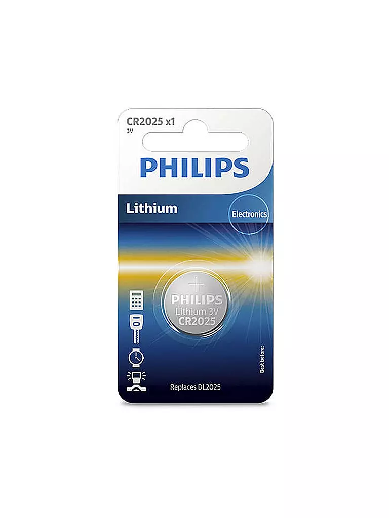 PHILIPS | Batería CR2025 3V | Plata