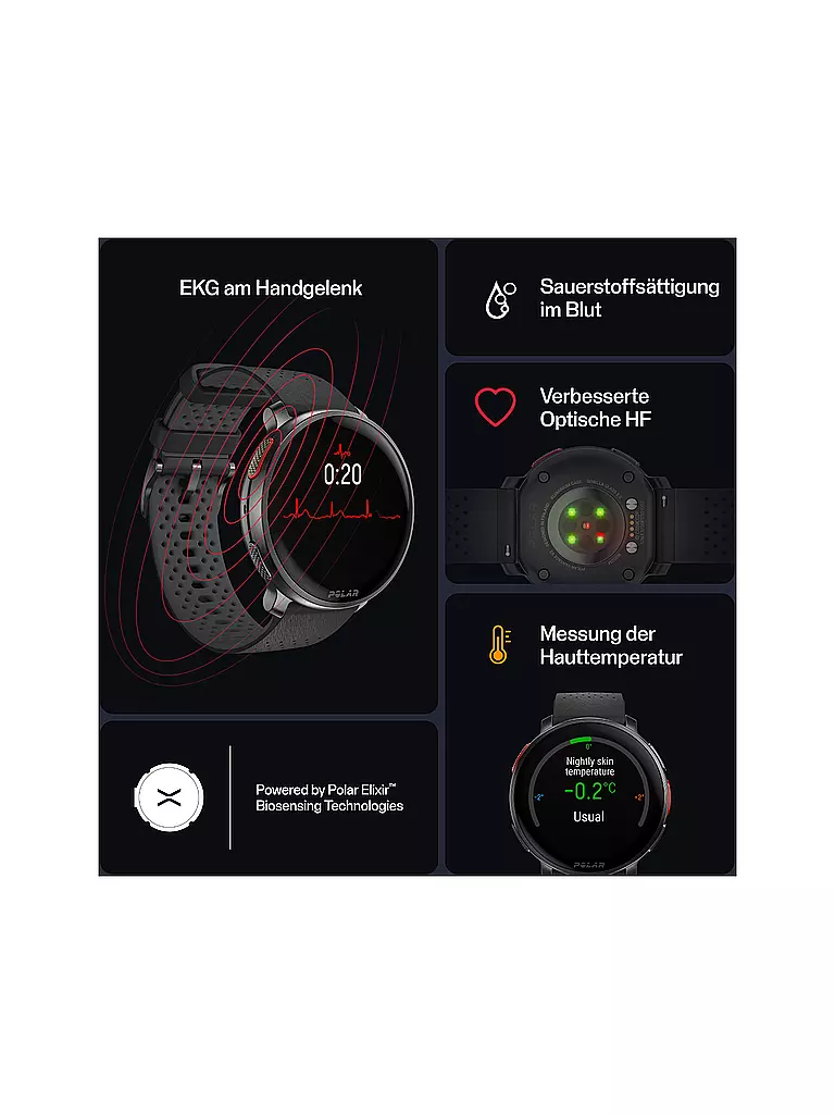 POLAR | Reloj multideporte con GPS Vantage V3 S-L | Negro