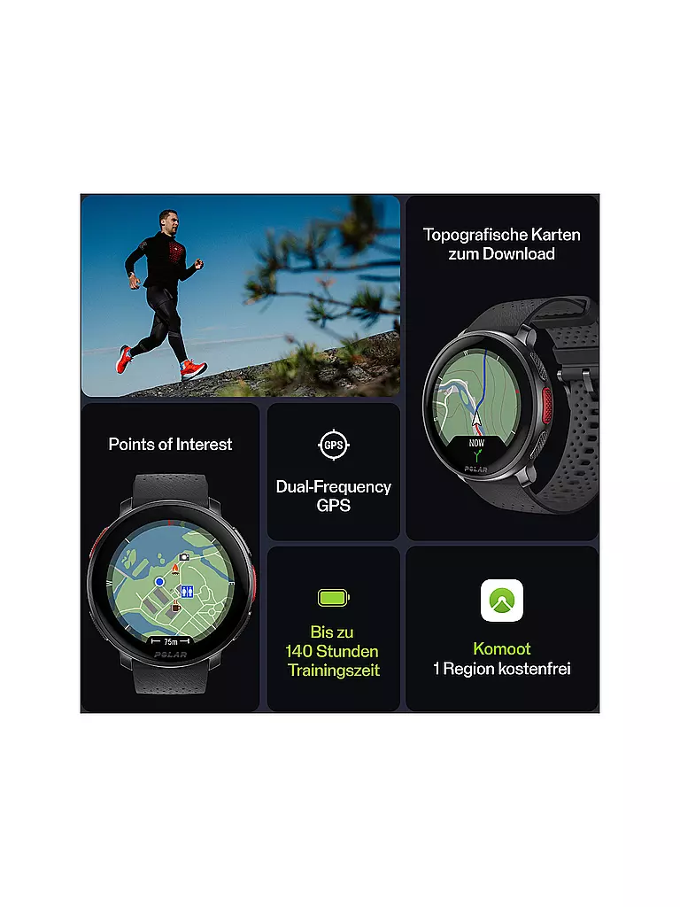 POLAR | Reloj multideporte con GPS Vantage V3 S-L | Negro