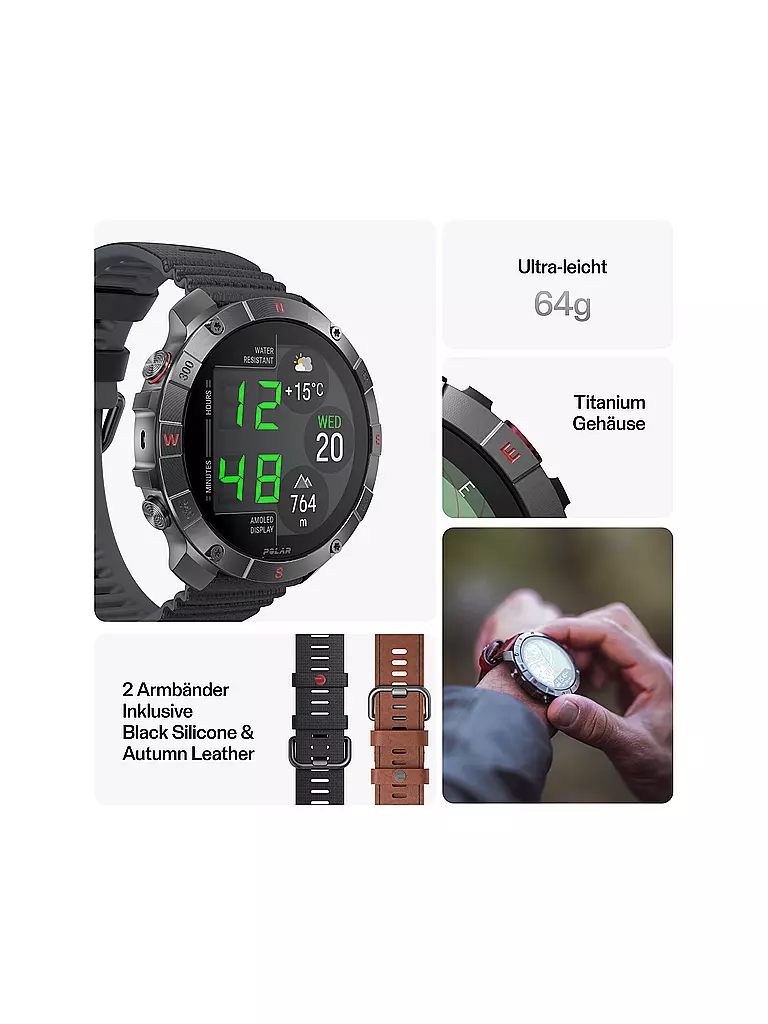 POLAR | Reloj multideporte para exteriores Grit X2 Pro Titan | 