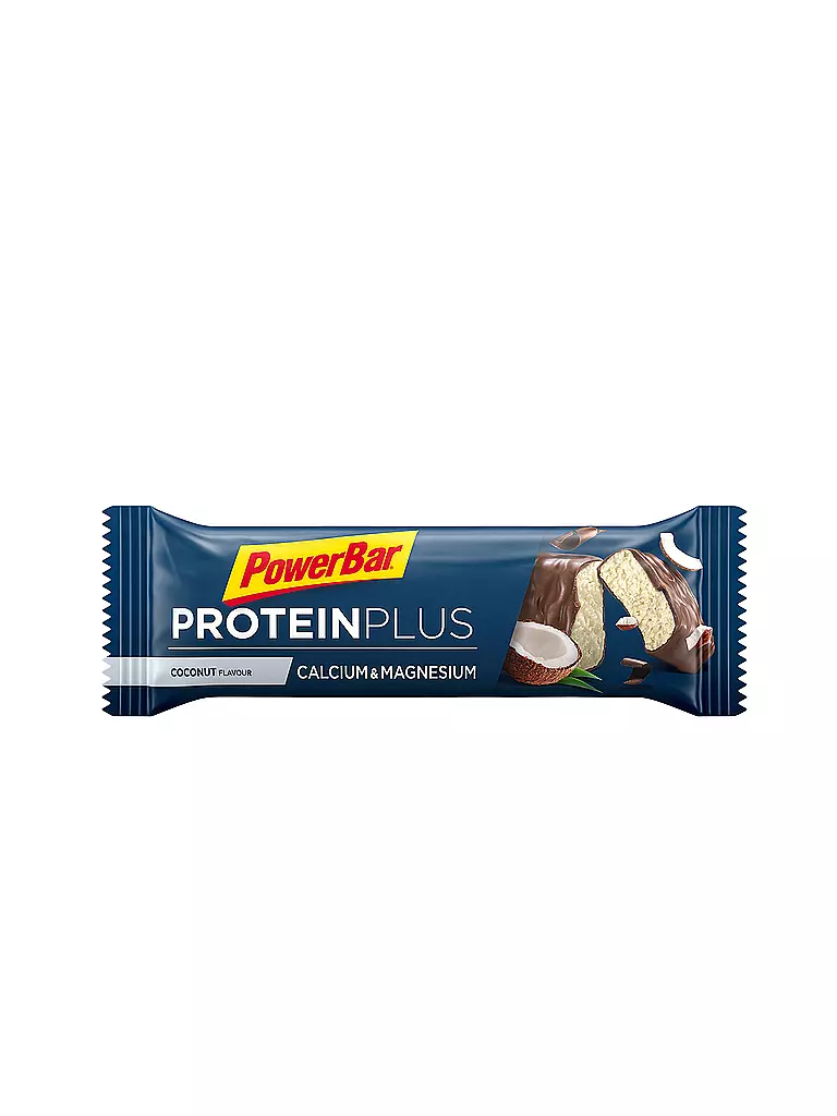 POWER BAR | Barrita de proteína Protein Plus Calcio y Magnesio Coco 35g | Negro