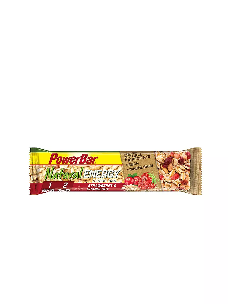 POWER BAR | Barrita energética Natural Energy Cereal Fresa-Arándano Rojo 40g | Multicolor