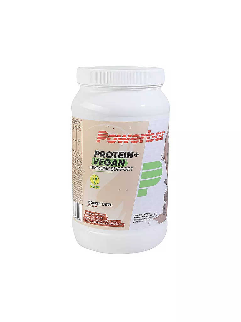 POWER BAR | Bebida en polvo Protein+Vegan Immune 570g Café/Leche | Blanco