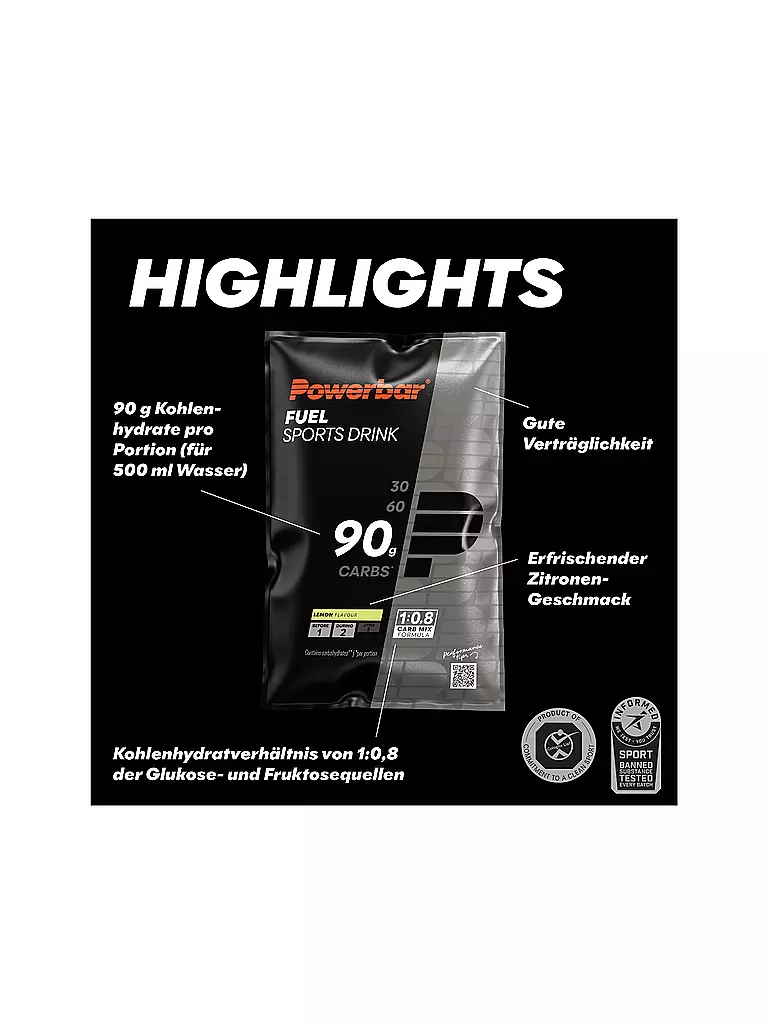 POWER BAR | Bebida energética en polvo Fuel Sports Drink Lemon | Multicolor