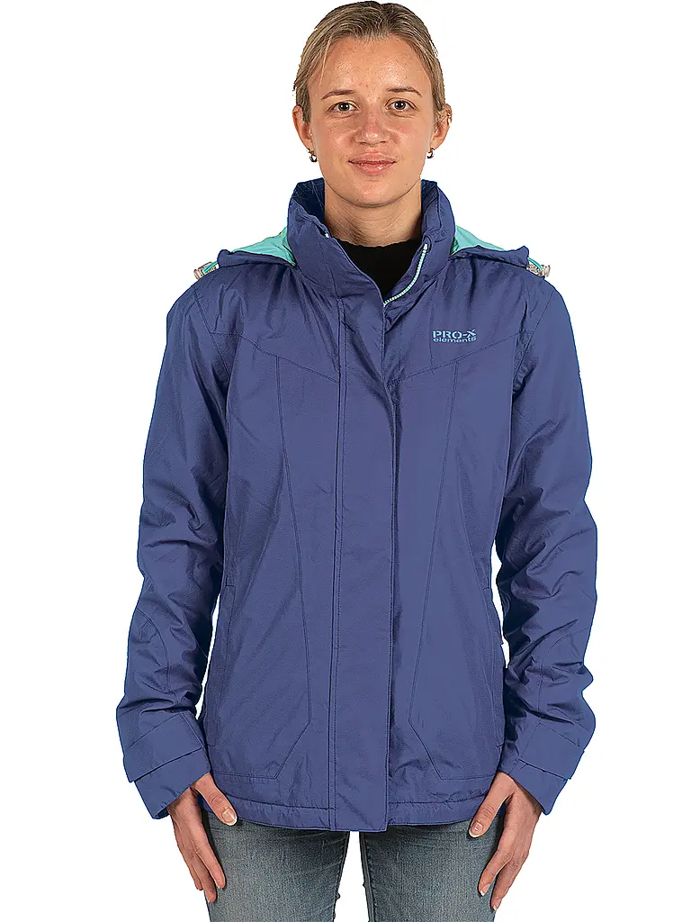 PRO-X ELEMENTS | Chaqueta de lluvia acolchada Cindy 2L para mujer | Azul