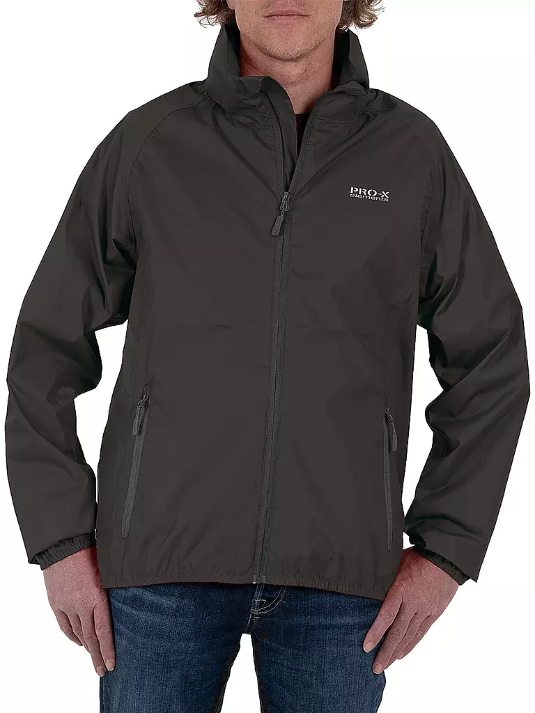 PRO-X ELEMENTS | Chaqueta de lluvia plegable para hombre | Gris