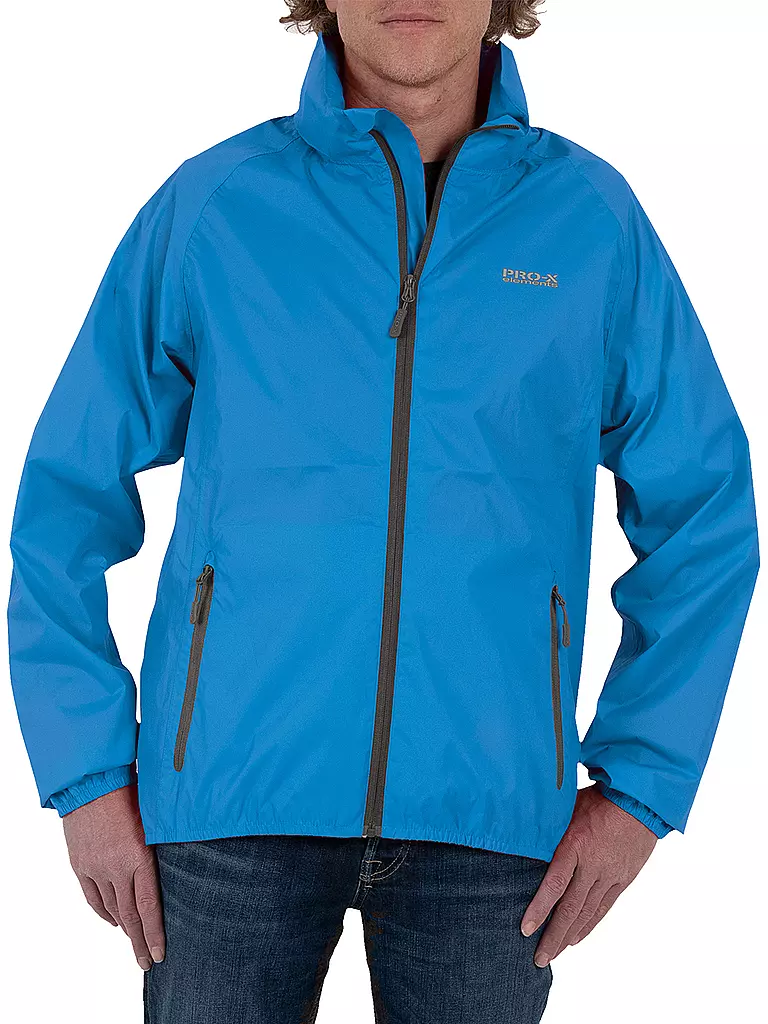 PRO-X ELEMENTS | Chaqueta de lluvia plegable para hombre | Azul