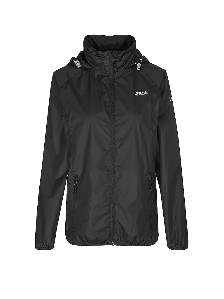 PRO-X ELEMENTS | Chaqueta de lluvia plegable para mujer | Negro