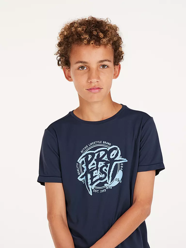 PROTEST | Jungen Lycrashirt PRTISLAND JR | Azul oscuro
