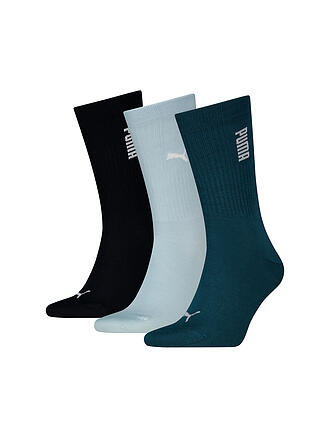 PUMA | Calcetines casuales para hombre Logo Crew, paquete de 3