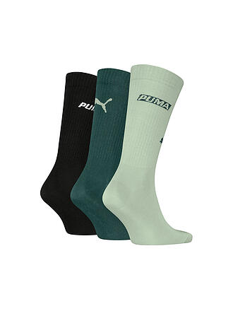 PUMA | Calcetines de ocio para hombre Logo Stacking Crew, paquete de 3