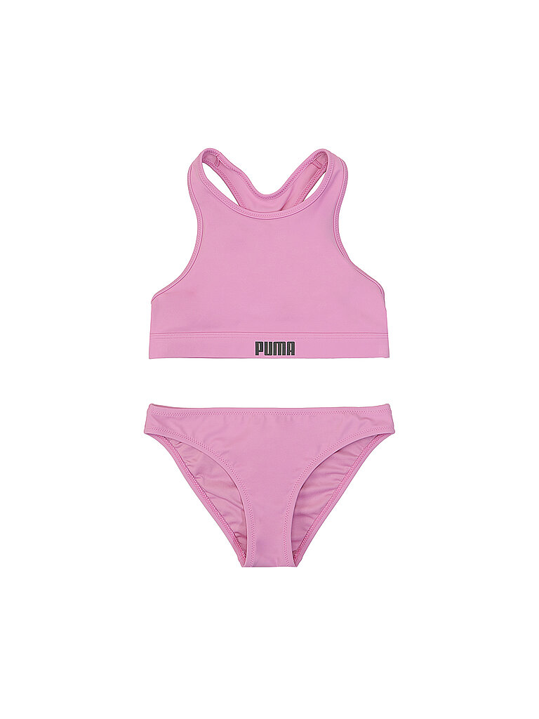 Bikini de espalda deportiva para niña rosa 152