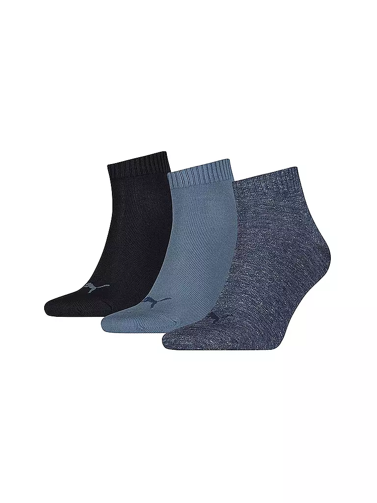 PUMA | 3er Pkg. Socken Quarter | Azul oscuro
