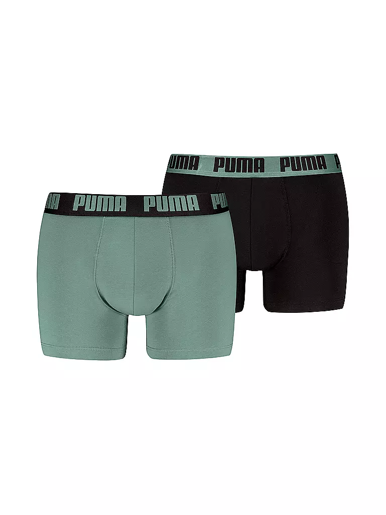 PUMA | Bóxers para hombre Everyday Basic, paquete de 2 | Verde claro