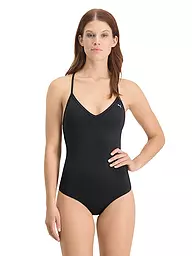 PUMA | Bañador de mujer con cuello en V | Negro