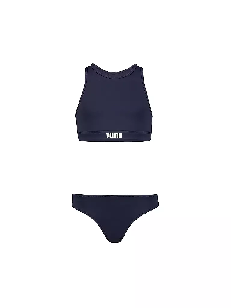 PUMA | Bikini Racerback para niña | Azul oscuro