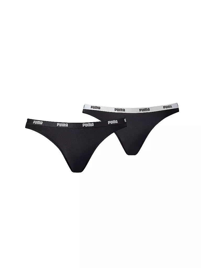 PUMA | Bragas bikini de mujer, paquete de 2 | Negro