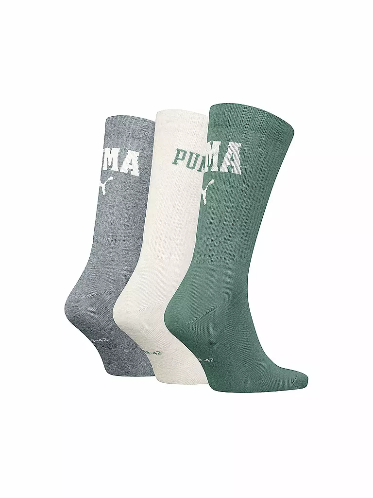 PUMA | Calcetines casual Logo Crew, paquete de 3 |