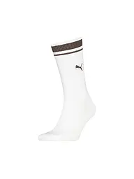 PUMA | Calcetines de hombre Heritage Stripe Crew | Blanco
