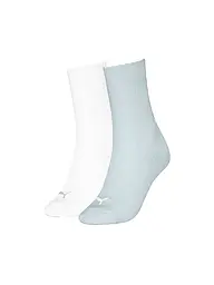 PUMA | Calcetines de ocio para mujer Scallop Edge, paquete de 2 | Azul claro
