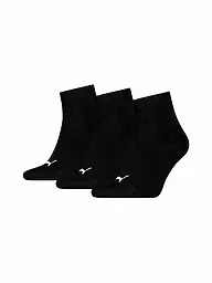 PUMA | Calcetines de tiempo libre Quarter Plain, paquete de 3 | Negro