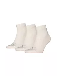 PUMA | Calcetines de tiempo libre Quarter Plain, paquete de 3 | Crema