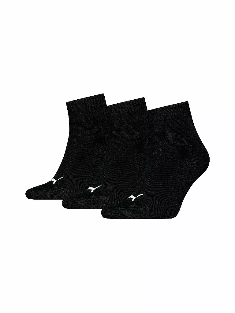 PUMA | Calcetines de tiempo libre Quarter Plain, paquete de 3 | Negro
