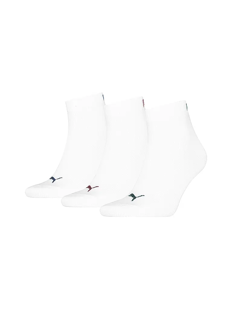 PUMA | Calcetines de tiempo libre Quarter Plain, paquete de 3 | Blanco