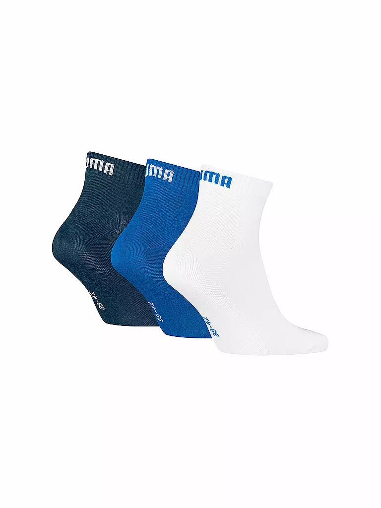 PUMA | Calcetines de tiempo libre Quarter Plain, paquete de 3 | Azul