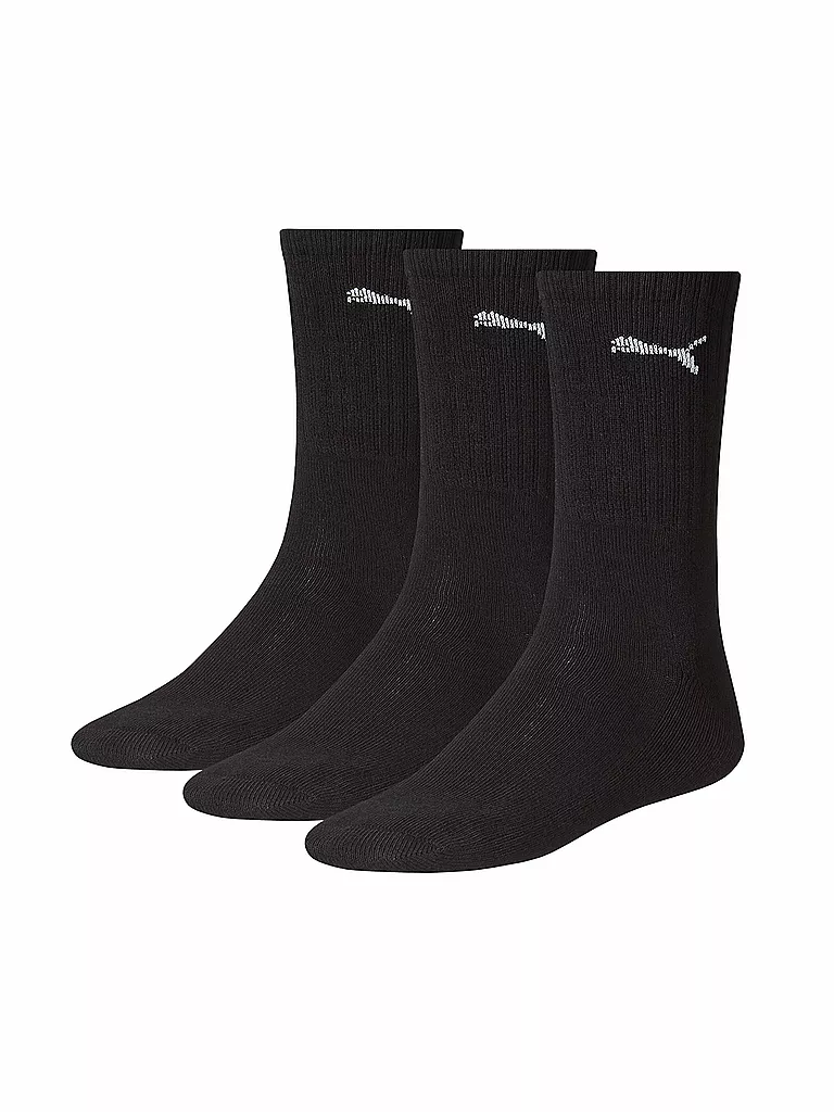 PUMA | Calcetines deportivos Crew, paquete de 3 | Negro