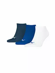 PUMA | Calcetines tobilleros lisos, paquete de 3 | Azul