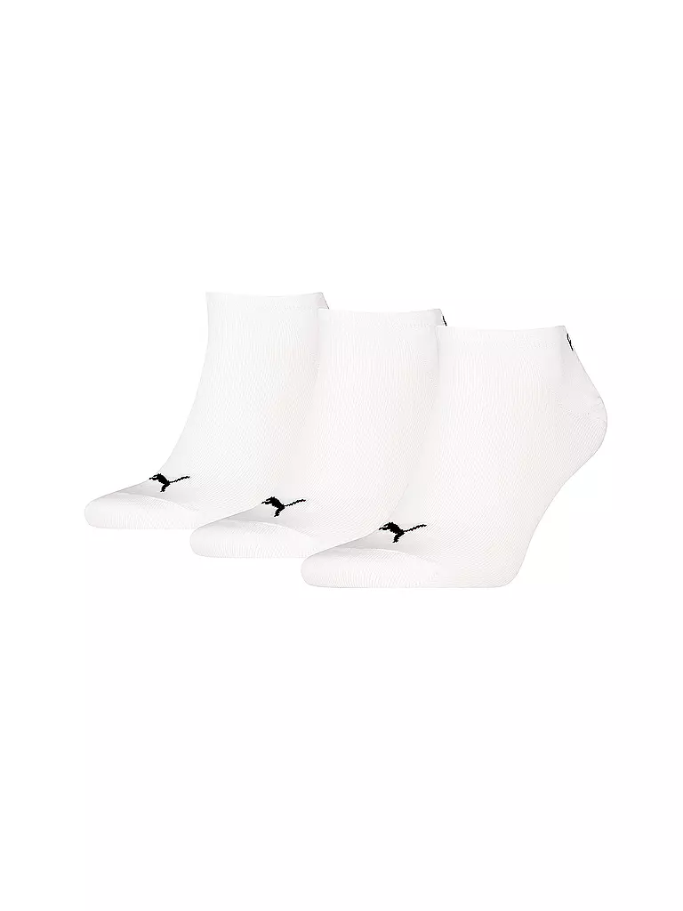 PUMA | Calcetines tobilleros lisos, paquete de 3 | Blanco