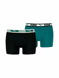 PUMA | Boxershorts para hombre con doble logo, paquete de 2 | Petróleo