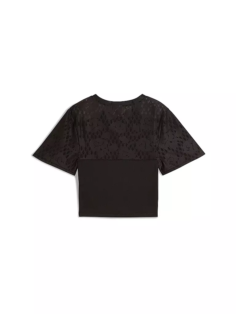 PUMA | Camiseta de fitness corta con encaje para mujer |