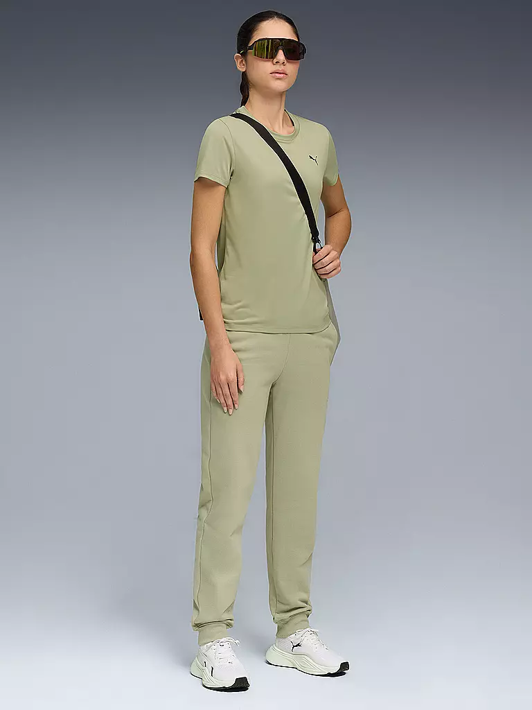 PUMA | Camiseta de fitness Essential Crew para mujer | Verde claro