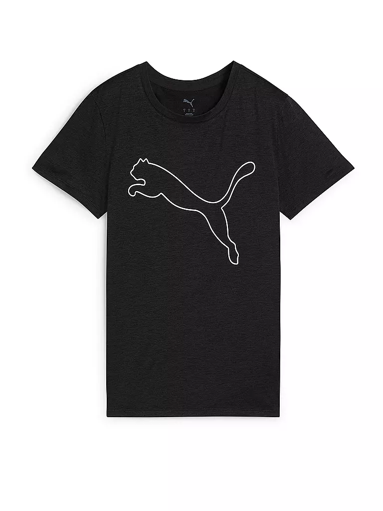 PUMA | Camiseta de fitness para mujer Essential Heather Logo | Negro