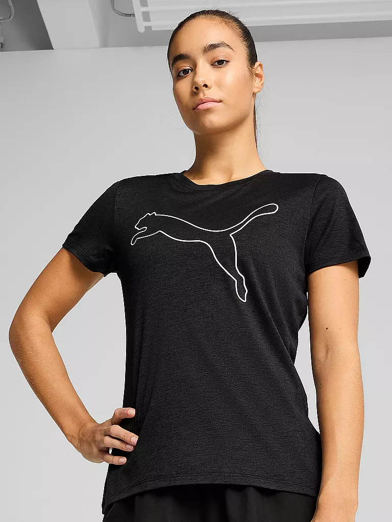 PUMA | Camiseta de fitness para mujer Essential Heather Logo |