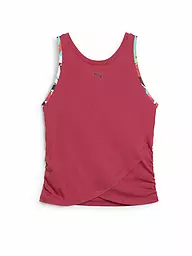 PUMA | Camiseta de fitness tropical para mujer | Rojo