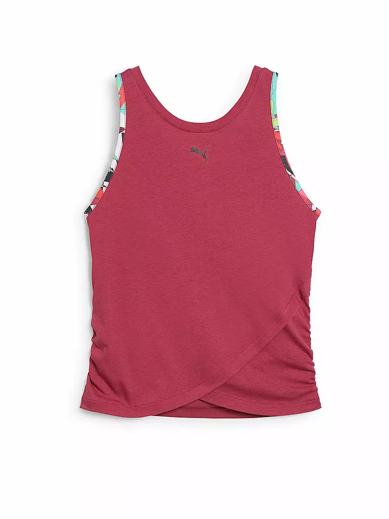 PUMA | Camiseta de fitness tropical para mujer | Rojo