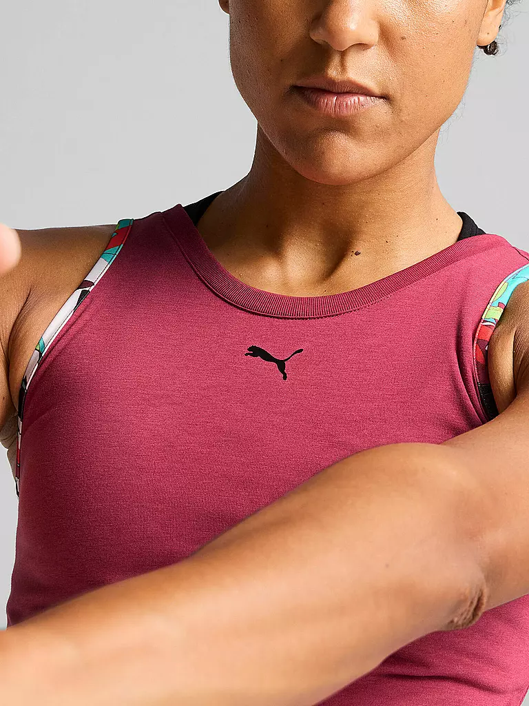 PUMA | Camiseta de fitness tropical para mujer |